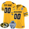 Custom Missouri Tigers Football Music City Bowl Gold Vapor F.U.S.E Limited Jersey - All Stitched