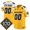 Custom Missouri Tigers Football 100th Stadium Anniversary Gold Alternate Vapor F.U.S.E Limited Jersey - All Stitched