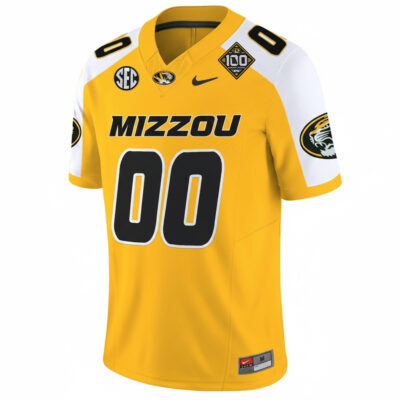 Alternative view of Custom Missouri Tigers Football 100th Stadium Anniversary Gold Alternate Vapor F.U.S.E Limited Jersey - All Stitched