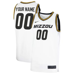 Custom Missouri Tigers Basketball White Home Jersey - All Stitched