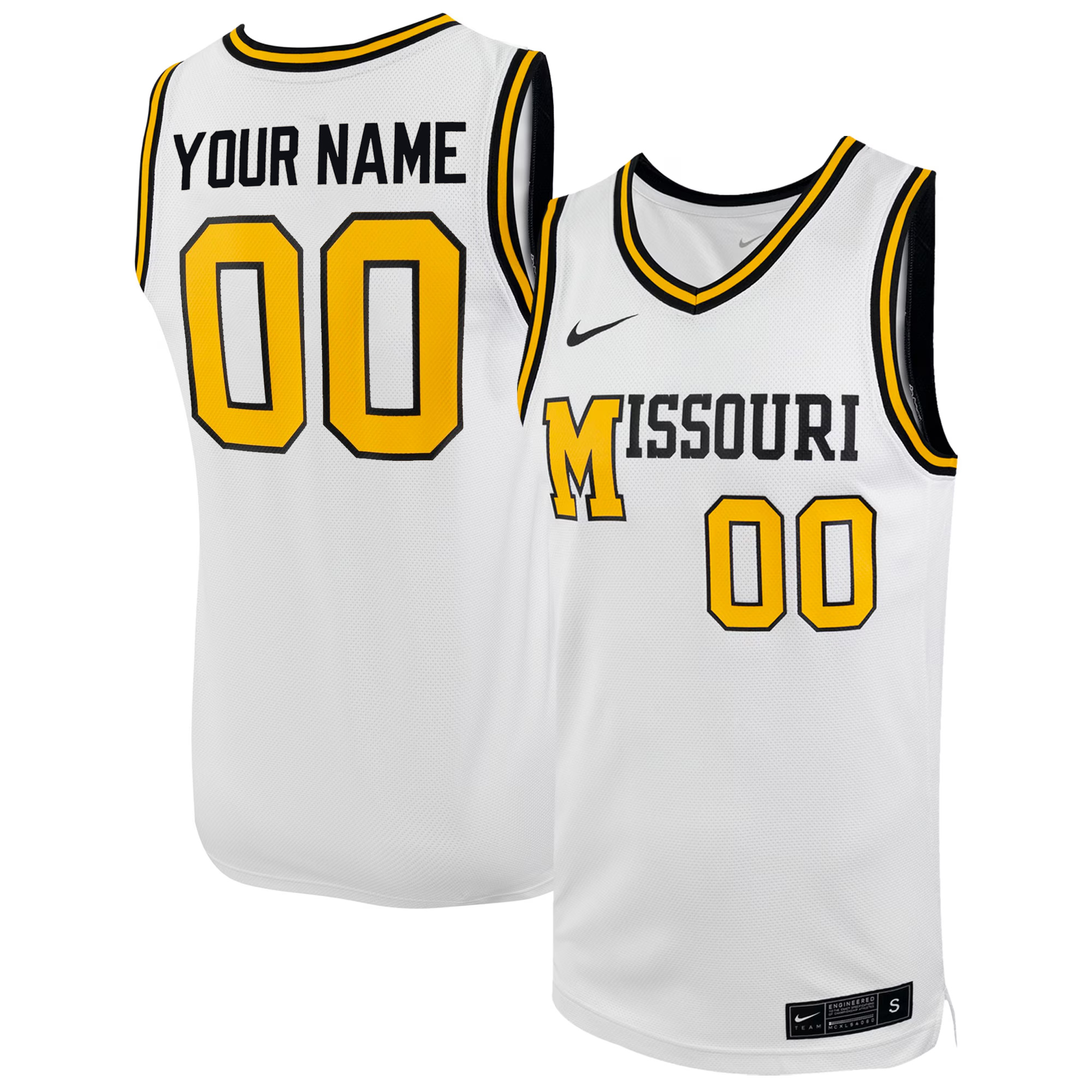 Custom Missouri Tigers Basketball White Special Jersey - All Stitched