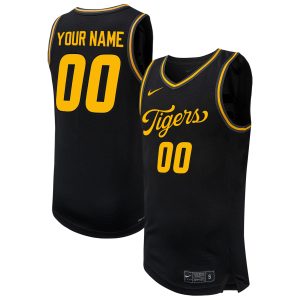 Custom Missouri Tigers Basketball Black Away Jersey - All Stitched