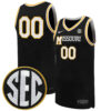 Custom Missouri Tigers Basketball Black Retro Jersey w/ SEC Patch - All Stitched