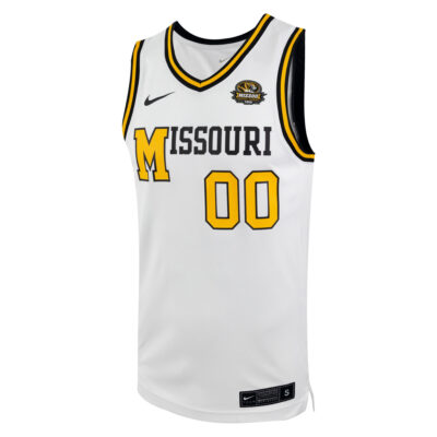 Alternative view of Custom Missouri Tigers Basketball 100th Anniversary White Special Jersey - All Stitched