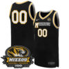 Custom Missouri Tigers Basketball 100th Anniversary Black Retro Jersey - All Stitched