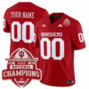 Custom Indiana Hoosiers Football CFP National Champions Crimson Vapor F.U.S.E Limited Jersey - All Stitched