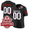 Custom Indiana Hoosiers Football CFP National Champions Black Vapor F.U.S.E Limited Jersey - All Stitched