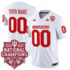 Custom Indiana Hoosiers Football CFP National Championship White Vapor F.U.S.E Limited Jersey - All Stitched