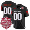 Custom Indiana Hoosiers Football CFP National Championship Black Vapor F.U.S.E Limited Jersey - All Stitched