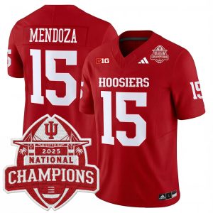 Fernando Mendoza Indiana Hoosiers Football CFP National Champions Crimson Vapor F.U.S.E Limited Jersey - All Stitched