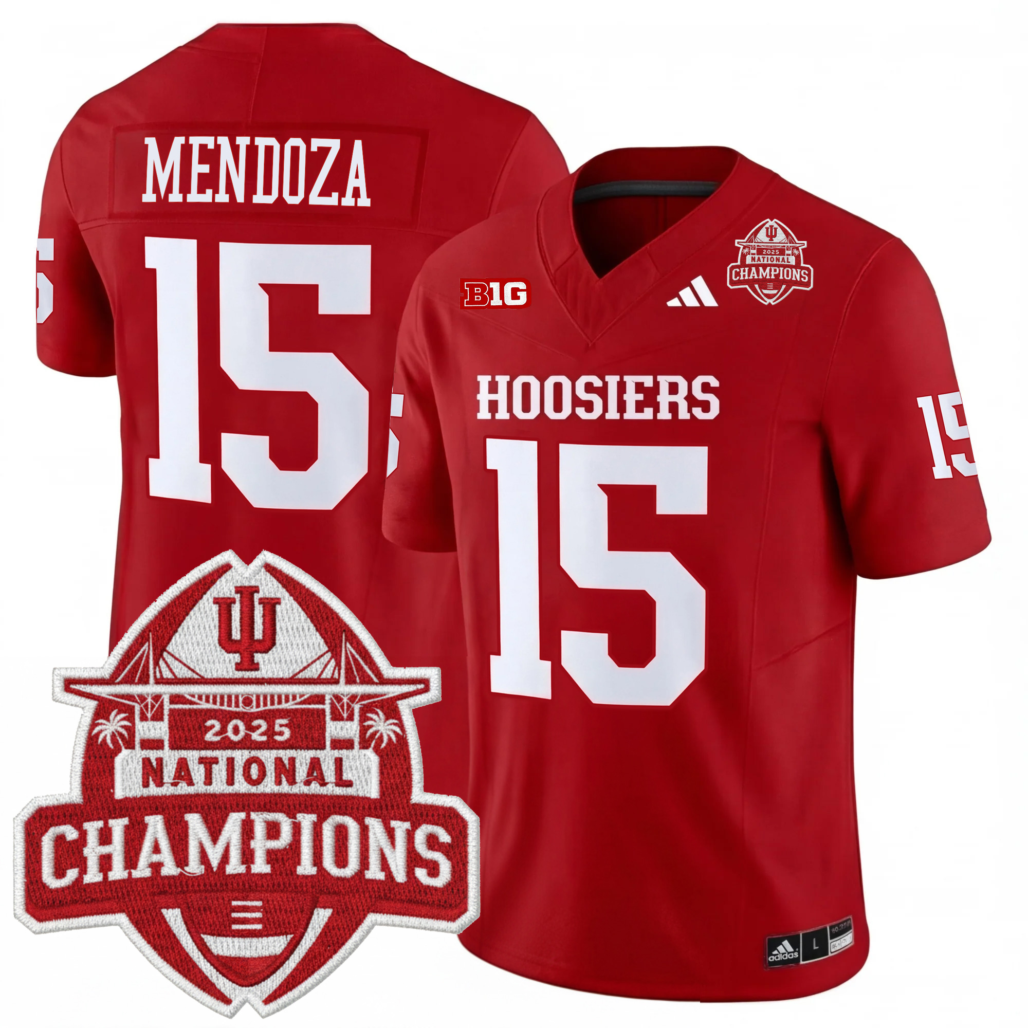 Fernando Mendoza Indiana Hoosiers Football CFP National Champions Crimson Vapor F.U.S.E Limited Jersey - All Stitched