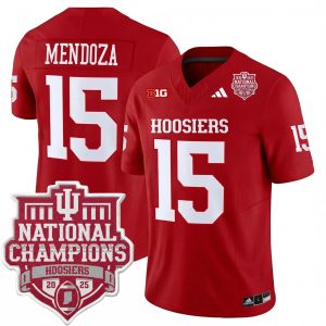 Fernando Mendoza Indiana Hoosiers Football CFP National Championship Crimson Vapor F.U.S.E Limited Jersey - All Stitched
