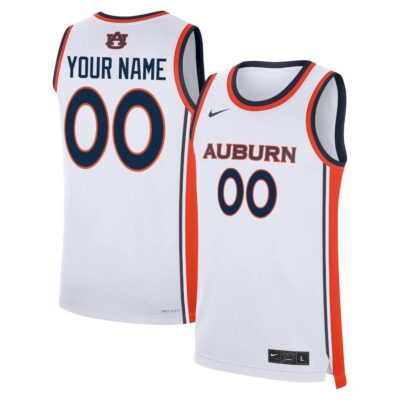 Custom Auburn Tigers Basketball 2025/26 White Home Jersey - All Stitched