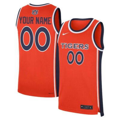 Custom Auburn Tigers Basketball 2025/26 Orange Alternate Jersey - All Stitched