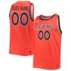 Custom Auburn Tigers Basketball 2021/22 Orange Alternate Jersey - All Stitched