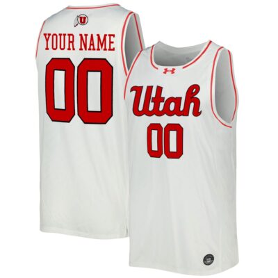 Custom Utah Utes Basketball 2025/26 White Home Jersey - All Stitched