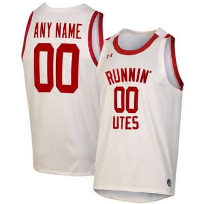 Custom Utah Utes Basketball White Throwback Jersey - All Stitched