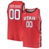 Custom Utah Utes Basketball 2021/22 Red Away Jersey - All Stitched
