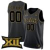 Custom Utah Utes Basketball Black Gold Limited Jersey w/ XII Patch - All Stitched