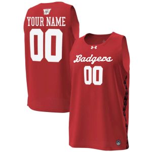 Custom Wisconsin Badgers Basketball 2025/26 Cardinal Jersey - All Stitched
