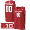 Custom Wisconsin Badgers Basketball 2025/26 Cardinal Jersey w/ B1G Patch - All Stitched