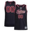 Custom Indiana Hoosiers Basketball 2025/26 Black Away Jersey - All Stitched