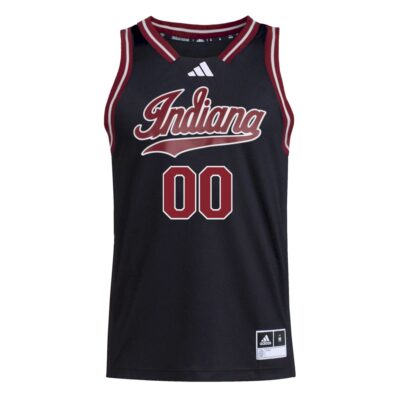 Alternative view of Custom Indiana Hoosiers Basketball 2025/26 Black Away Jersey - All Stitched