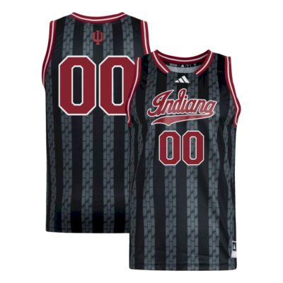 Custom Indiana Hoosiers Basketball 2024/25 Black Away Jersey - All Stitched