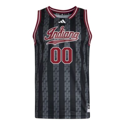 Alternative view of Custom Indiana Hoosiers Basketball 2024/25 Black Away Jersey - All Stitched