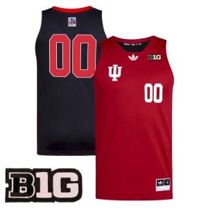 Custom Indiana Hoosiers Basketball 2024/25 Black Month History Jersey w/ B1G Patch - All Stitched