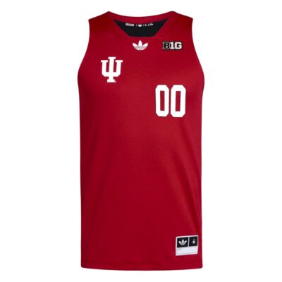 Alternative view of Custom Indiana Hoosiers Basketball 2024/25 Black Month History Jersey w/ B1G Patch - All Stitched