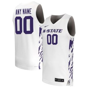 Custom Kansas State Wildcats Basketball 2024/25 White Jersey - All Stitched