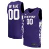 Custom Kansas State Wildcats Basketball 2024/25 Purple Jersey - All Stitched