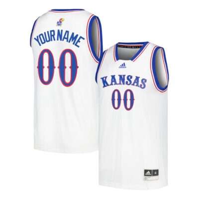 Custom Kansas Jayhawks Basketball 2024/25 White Home Jersey - All Stitched