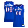 Custom Kansas Jayhawks Basketball 2024/25 Royal Away Jersey - All Stitched