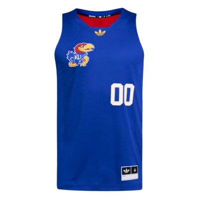 Alternative view of Custom Kansas Jayhawks Basketball Royal Red Black Month History Jersey - All Stitched