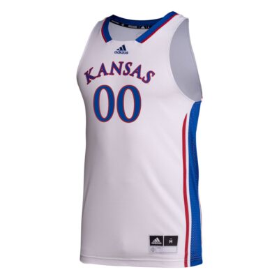 Alternative view of Custom Kansas Jayhawks Basketball 2023/24 White Home Jersey - All Stitched