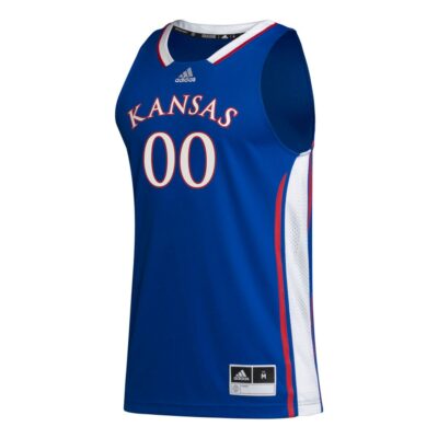 Alternative view of Custom Kansas Jayhawks Basketball 2023/24 Royal Away Jersey - All Stitched