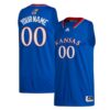 Custom Kansas Jayhawks Basketball 2021/22 Royal Away Jersey - All Stitched