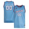 Custom Kansas Jayhawks Basketball Light Blue Jersey - All Stitched