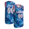 Custom Kansas Jayhawks Basketball 2023/24 Maui Strong Jersey w/ XII Patch - All Stitched