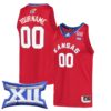 Custom Kansas Jayhawks Basketball Red Throwback Jersey w/ XII Patch - All Stitched