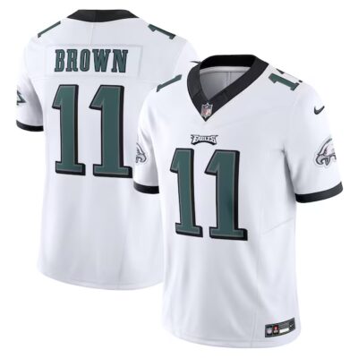 AJ Brown Philadelphia Eagles White Vapor F.U.S.E Limited Jersey - All Stitched