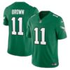 AJ Brown Philadelphia Eagles Green Throwback Vapor F.U.S.E Limited Jersey - All Stitched
