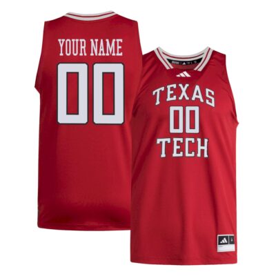 Custom Texas Tech Red Raiders Basketball 2024/25 Red Home Jersey - All Stitched