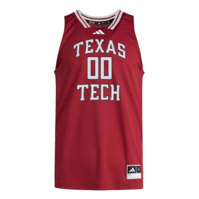 Alternative view of Custom Texas Tech Red Raiders Basketball 2024/25 Red Home Jersey - All Stitched