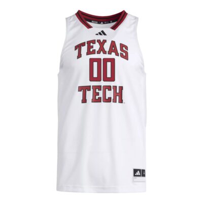 Alternative view of Custom Texas Tech Red Raiders Basketball 2024/25 White Away Jersey - All Stitched