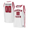 Custom Texas Tech Red Raiders Basketball 2023/24 White Home Jersey - All Stitched