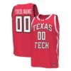 Custom Texas Tech Red Raiders Basketball 2023/24 Red Away Jersey - All Stitched
