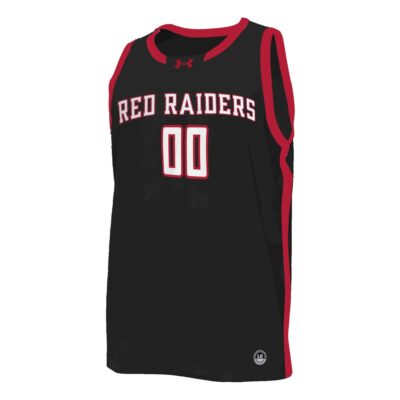 Alternative view of Custom Texas Tech Red Raiders Basketball 2023/24 Black Alternate Jersey - All Stitched